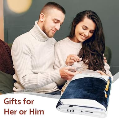FTEFueie Gifts for Her Him, Wedding Anniversary Blanket, Mothers Day for Wife, Romantic I Love You Gift, Birthday Gift for Boyfriend Girlfriend, Wedding Gifts for Couple Wife Husband 60'' x 50'' - Image 2