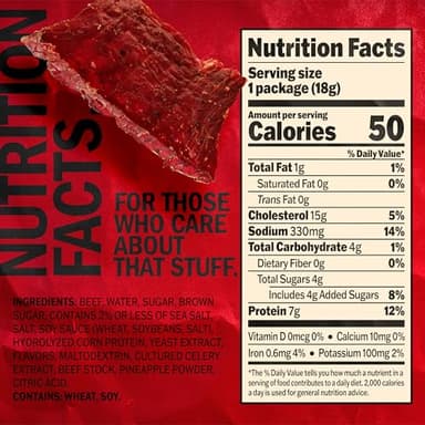 Jack Link's Beef Jerky, Original, Multipack Bags – Flavorful Meat Snacks for Lunches, Ready to Eat Protein Snacks, Individual Packs - 7g of Protein, Made with 100% Beef – 0.625 oz (Pack of 5) - Image 2