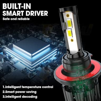 XWQHJW Compatible for Ford F250 High Low Beam Fog Lights F350 Super Duty F450 2005 2006 2007 2008 2009 2010 2011 2012 2013 2014 2015 2016 2017 2018 2019 2020 2021 2022, Powersports Bulbs, 6-Pack - Image 5