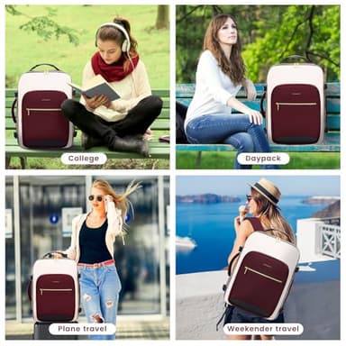 LOVEVOOK 40L Large Travel Backpack for Women Men, 17 Inch Carry on Backpack for Traveling on Airplane, Personal Item Travel Bag Airline Approved, Business Causal Weekender Backpacks - Image 7