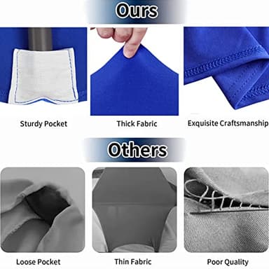 Heochy 2 Pack 6FT Table Cloth for Rectangle Tables - Hot Pink Tablecloth Rectangular Fitted Stretch Spandex Table Covers 6 ft for Birthday, Cocktail, Wedding, Banquet Valentines Party - Image 8