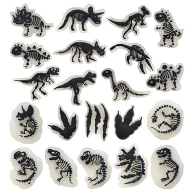 JunxinGYL 21Pcs Glow in the night dinosaurs shoe charms for Boys Kids shoe Decoration PVC Decoration for Shoes Bracelets Dinosaurs Themed Party Favor - Image 7