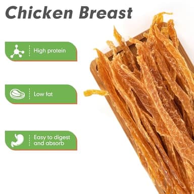 MON2SUN Dog Treats, Chicken Jerky Strips for Small Dogs, High Protein & Grain Free Snacks, Easy to Digest Training Treats (Chicken, 17.64 Ounce -Pack of 1) - Image 2