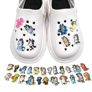 30PCS Cute Cartoon Dog Shoe Charms for Croc, Slides - Waterproof, Fade-Resistant PVC DIY Decorations for Girls, Boys, Teens - Fun Animal Accessories - Image 3