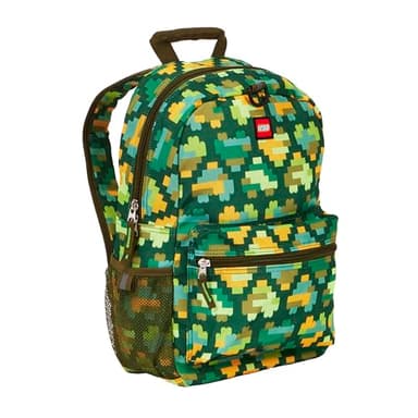 LEGO Iconic Prints Kids School Backpack Bookbag, for Travel, On-the-Go, Back to School, Boys and Girls, with Adjustable Padded Straps and Fun patterns, Camo Brick Hearts - Image 1
