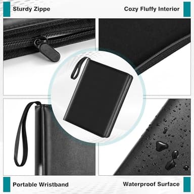 Xrunmix Trading Card Binder, 900 Pockets Card Sleeves with Zipper Card Display, Double Sided Pocket Sports Card Holder, Carry Case for Sports/Game Card(Black) (900 Pockets) - Image 3