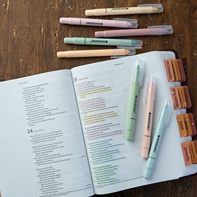 DIVERSEBEE Bible Highlighters and Pens No Bleed, 8 Pack Assorted Colors Gel Highlighters Set, Cute Bible Markers Study Journaling School Supplies and Accessories (Pastel) - Image 3