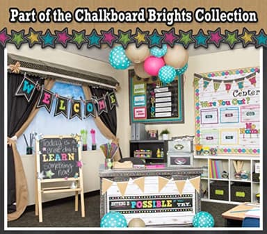 Teacher Created Resources 77278 Chalkboard Brights Magnetic Boys Pass 6.75" x 2.25" - Image 5