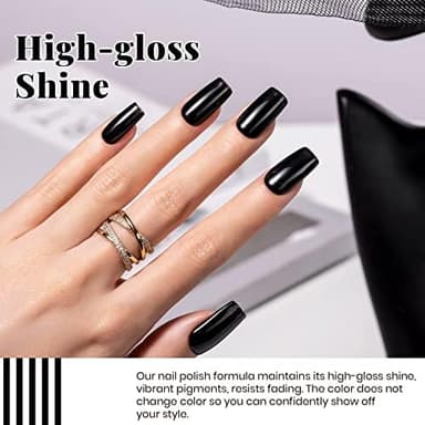 Beetles White Gel Nail Polish Black Gel Polish Kit 2 Pcs 15ml Black And White Polish French Nails Soak Off Led Nails Art Manicure Salon Diy at Home - Image 7