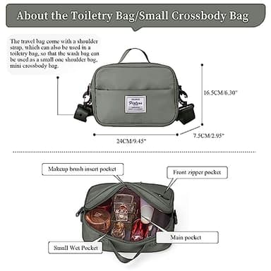 Weekender Bags for Women,Personal Item Travel Bag with Shoes Compartment,Overnight Travel Duffel Bag with Toiletry Bag - Image 5