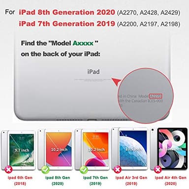 BATYUE for iPad 9th/ 8th/ 7th Generation Case (iPad 10.2 inch Rugged Case 2021/2020/2019) with Screen Protector, Rotating Stand/Pencil Holder/Carrying Shoulder Strap (Colourful Red) - Image 9