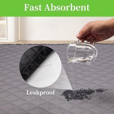 Rinling Washable Pee Pads for Dogs, 24" Pet Playpen Mat Octagon 8 Panels Puppy Pads for Whelping Potty Housebreaking Incontinence Playpen Crate Kennel - Image 4