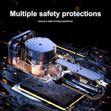 4 in 1 Retractable Car Charger,69W USB-C Fast Car Charger with Starry Light, for iPhone16/15/14/13/12,Cigarette Lighter Charger (Grey, Dual Type C &RGB Breathing Light [Black]) - Image 9