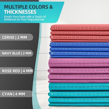 GymCope Foldable Yoga Mat for Travel, 68"x24" Folding Travel Gym Mat for Women Yoga Studio, Packable and Portable Pilates Mat with Storage Bag Easy to Carry, Lightweight Travel Workout Mat, 2mm/4mm - Image 8