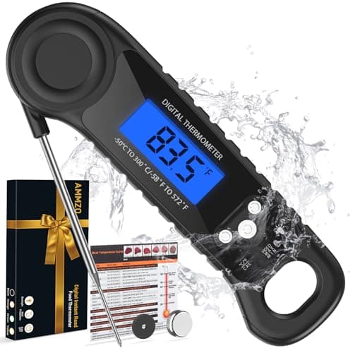 AMMZO Meat Thermometer Digital, Instant Read Food Thermometer for Cooking Deep Fry BBQ Oven Grill Smoker Roast and Candy Thermometer, Camping & Kitchen Essentials, Gifts for Men Women - Image 1