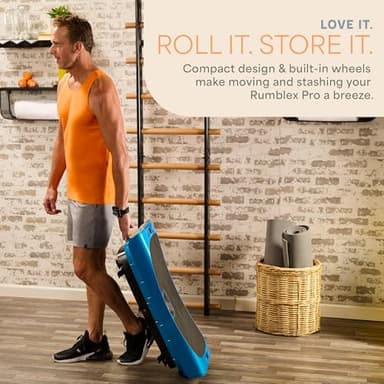 LifePro Rumblex 4D Pro Vibration Plate - Whole Body Vibration Platform Exercise Machine - Home Workout Equipment for Weight Loss, Toning & Wellness - Full Bundle of Bands, Straps & Accessories (Blue) - Image 7