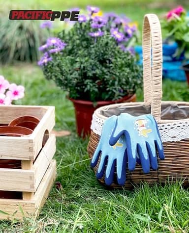 PACIFIC 3 Pairs Kids Gardening Gloves for Age 5-9, Toddler Rubber Coated Garden Gloves, Kids Work Gloves, for Children, Boys and Girls, Multicolor, XXS - Image 5