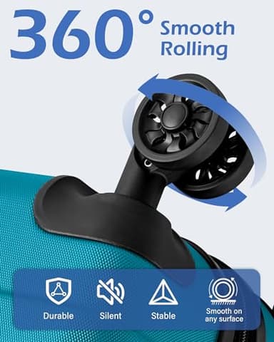 Coolife Luggage Suitcase Carry-on Hardside Travel Luggage TSA Lock Spinner Telescopic Handle - Image 5