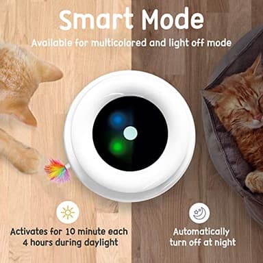 ORSDA 2in1 Interactive Toys for Indoor Cats, Timer Auto On/Off, Cat Toy Balls & Ambush Electronic Cat Mice Toy for Entertainment with 6pcs Feathers, Dual Power Supplies - Image 5