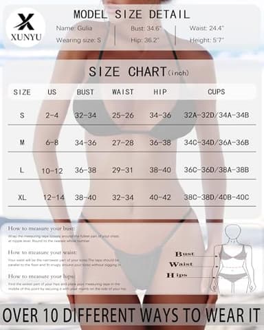 XUNYU Thong Bikini Sets for Women - Brazilian Micro String Bikinis Sexy Two Piece Swimsuit Triangle Top Halter Bathing Suits - Image 6
