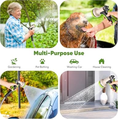 Garden Hose 150ft, Metal Stainless Steel Water Hose with 10 Function Nozzle Flexible, Lightweight, Kink-Free, Pet Proof, Puncture Proof Hose for Yard, Outdoor - Image 7