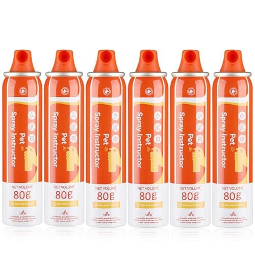 ANSJDH Corrector Dog Trainer Spray 80ml 6 Pack Dog Corrector Spray Dog Trainer for Dog to Stops Barking, Jumping Up, Food Stealing, Dog Fights, Avoidance, Unwanted Dog Behaviour(Orange) - Image 1
