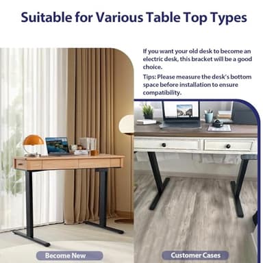 TOPSKY Dual Motor Electric Adjustable Standing for up to 70.8”x31.5” Table Tops, 225 lbs Weight Capacity, Computer Desk for Home and Office (Black Frame only) - Image 8