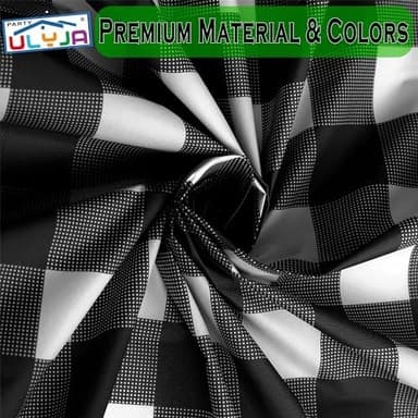 PARTY ULYJA Black Gingham Checkered 2 Pack Plastic Tablecloth Rectangle 54 x 108 Inches Disposable Onyx Buffalo Plaid Sturdy Table Covers for Dining, Birthday, Wedding, Picnic, Event and Outdoor Use - Image 5