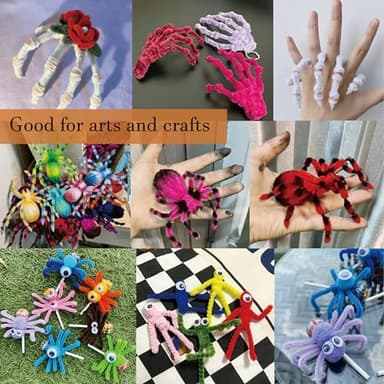 ESUOHYM 200 PCS Pink Colors Pipe Cleaners Craft Chenille Stems DIY Art Supplies Colorful Thick Fluffy Fuzzy Wire Sticks Bulk for Kids and Adults (Pink) - Image 8