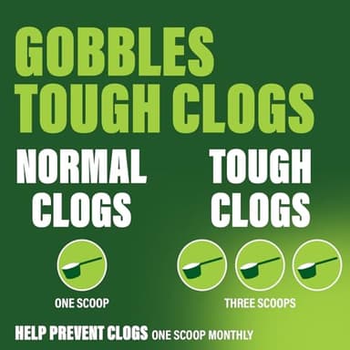 Green Gobbler Drain Clog Remover & Drain Cleaner Powder, 20+ Treatments, Maintenance Breaks Down Grease, Paper, Fat & Oil, Septic Safe - Image 6