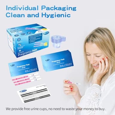 Pregnancy Tests with Cup, HEAL-CHECK Bulk Pregnancy Test Strips for Home Detection, Over 99% Accuracy, Individually Wrapped, Extra-Wide 5mm HCG Test Kit Comfortable Grip, 25 Count, Pruebas De Embaraz - Image 9