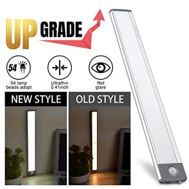 LEPOTEC 30-LED Motion Sensor Cabinet Light,Magnetic Motion Activated Under Counter Closet Lighting, Wireless USB Rechargeable Kitchen Cupboard Night Lights,Motion Activated Light Bar-2Pack - Image 7