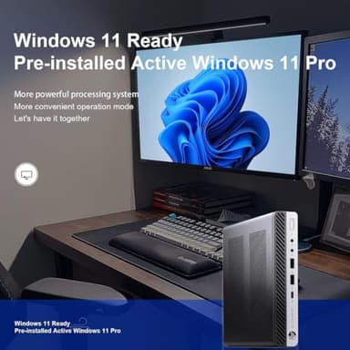 HP EliteDesk 800 G3 Mini Business Desktop Computer with 27" FHD Monitor PC Bundle, Intel Core i5-6500T Desktop PC, 16GB RAM, 512GB SSD, Keyboard & Mouse, Windows 11 Pro (Renewed) - Image 7