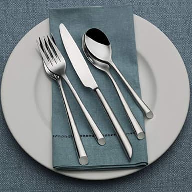 Towle Living Wave Flatware Service for 4, 20 Piece Set, 18/0 Stainless Steel, Silverware Set - Image 4