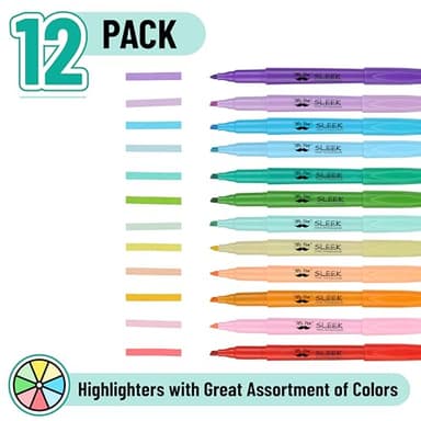 Mr. Pen- Pastel Highlighters, 12 Pack, Assorted Colors, Fast Dry, Highlighter Pastel, Set, Bible Journaling Highlighter, Marker - Image 2