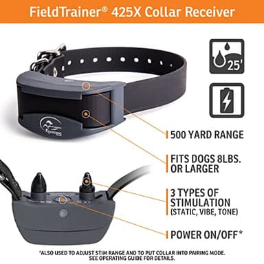 SportDOG Brand FieldTrainer 425X Remote Trainer - 500 Yard Range - Rechargeable Dog Training Collar with Static, Vibrate, and Tone - SD-425X - Image 3