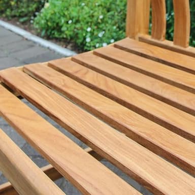 Cambridge Casual Arie 4-Foot Teak Wood Outdoor Garden Bench – Weather-Resistant Wooden Patio Bench for Porch, Deck, Lawn, Backyard, or Balcony – Stylish and Durable Seating - Image 6