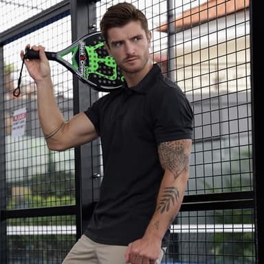 Gaiatiger Men’s 3 Pack Polo Shirt Moisture Wicking Quick Dry Performance Athletic Short Sleeve Golf Shirt,0427,3Black,M - Image 3