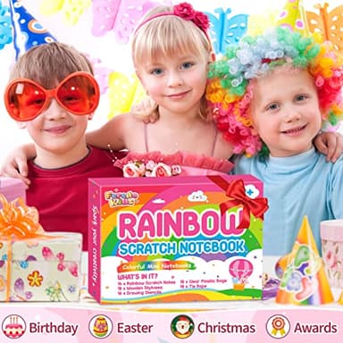 FEREDO KIDS Party Favors for Kids: 16 Pack Rainbow Scratch Art Notebook Back to School Students Classroom Gifts Bulk for Girls Boys Goodie Bags Stuffers, Return Gifts for Birthday Party Favors Bulk - Image 8