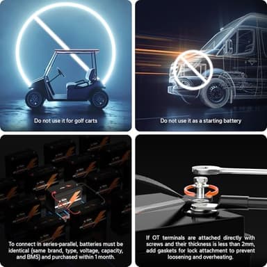 LiTime 12V 100Ah Group 24 Bluetooth LiFePO4 Battery, Deep Cycle Lithium Battery, Built-in 100A BMS with Low-Temp Protection, Max. 15000 Cycles, Perfect for RV, Solar System, Trolling Motors etc. - Image 9