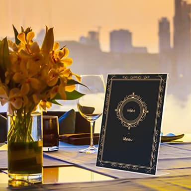 xydstay 6pack 8.5x11 Acrylic, L Shape Clear Plastic, Menu Holder, Unbreakable Table sign holder for Restaurant, Office, School, Store and Home Use - Image 9