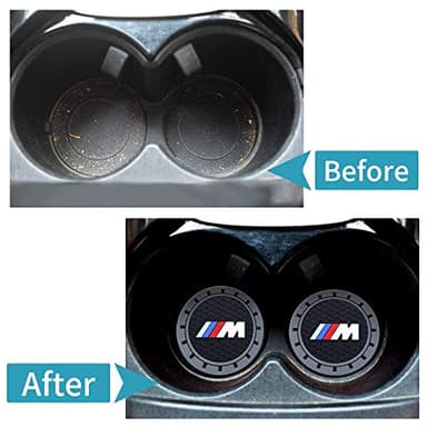 for BMW M Car Cup Holder Coaster, Auto Cup Holder Insert Coaster Compatible with BMW M M2 M4 M5 M6 M8 X1 X2 X3 X5 X6 M135i M240i Z4 328i X7, 2PCS - Image 4