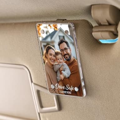 Drive Safe I Love You Visor Clip, Car Picture Holder, Sun Visor Photo Clip, Acrylic Magnetic Photo Clip, Car Picture Frame, Magnetic Photo Frames - Image 6