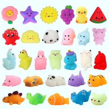 30 Pack Squishy Toys, Kawaii Squishies Party Favors for Kids 4-8 8-12 Treasure Box Toys for Classroom Birthday Xmas Gifts Goodie Bag Mini Animals Mochi Squishy Stress Relief Sensory Toys Random - Image 8