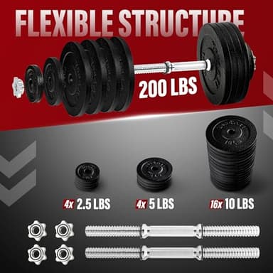 Yes4All Dumbbell Adjustable - 200lbs - Image 2