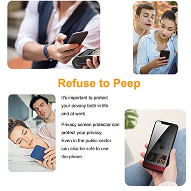 PEHAEL 3Pack for iPhone 16e/14/13/13 Pro Privacy Screen Protector Full Coverage Anti-Spy Tempered Glass Film 9H Hardness Easy Installation Bubble Free [6.1 inch] - Image 6