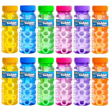 JOYIN 36 Pcs Bubble Bottles with Wand Assortment for Kids, 4oz Blow Bubbles Solution Novelty Summer Toy - Activity Party Favor Assorted Colors Set, Party Favors, Birthday - Image 7