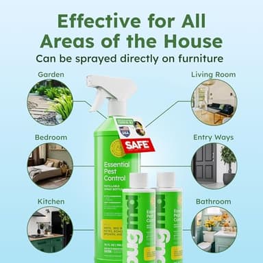 BugMD Ant Killer & Bug Spray - Roach and Cockroach Killer Indoor, Spider Spray for Home, Fly and Insect Defense, Natural, Safe with Essential Oils, Plant-Powered, Pest Control - Starter Kit - Image 4