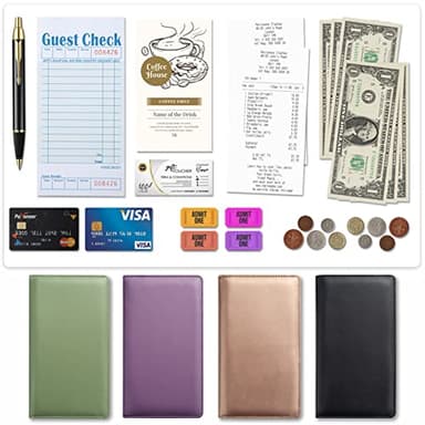 Server Book High Volume, Expandable Waitress Book with Zipper & Magnetic Pocket, 5"×9", Server Books for Waitresses, Waitress Accessories, Fits Guest Checkbook, Waitress Apron, Server Apron (Black) - Image 8