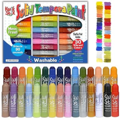 The Pencil Grip Tempera Paint, Art Set, Colors, 30 Count (Pack of 1), Assorted - Image 1
